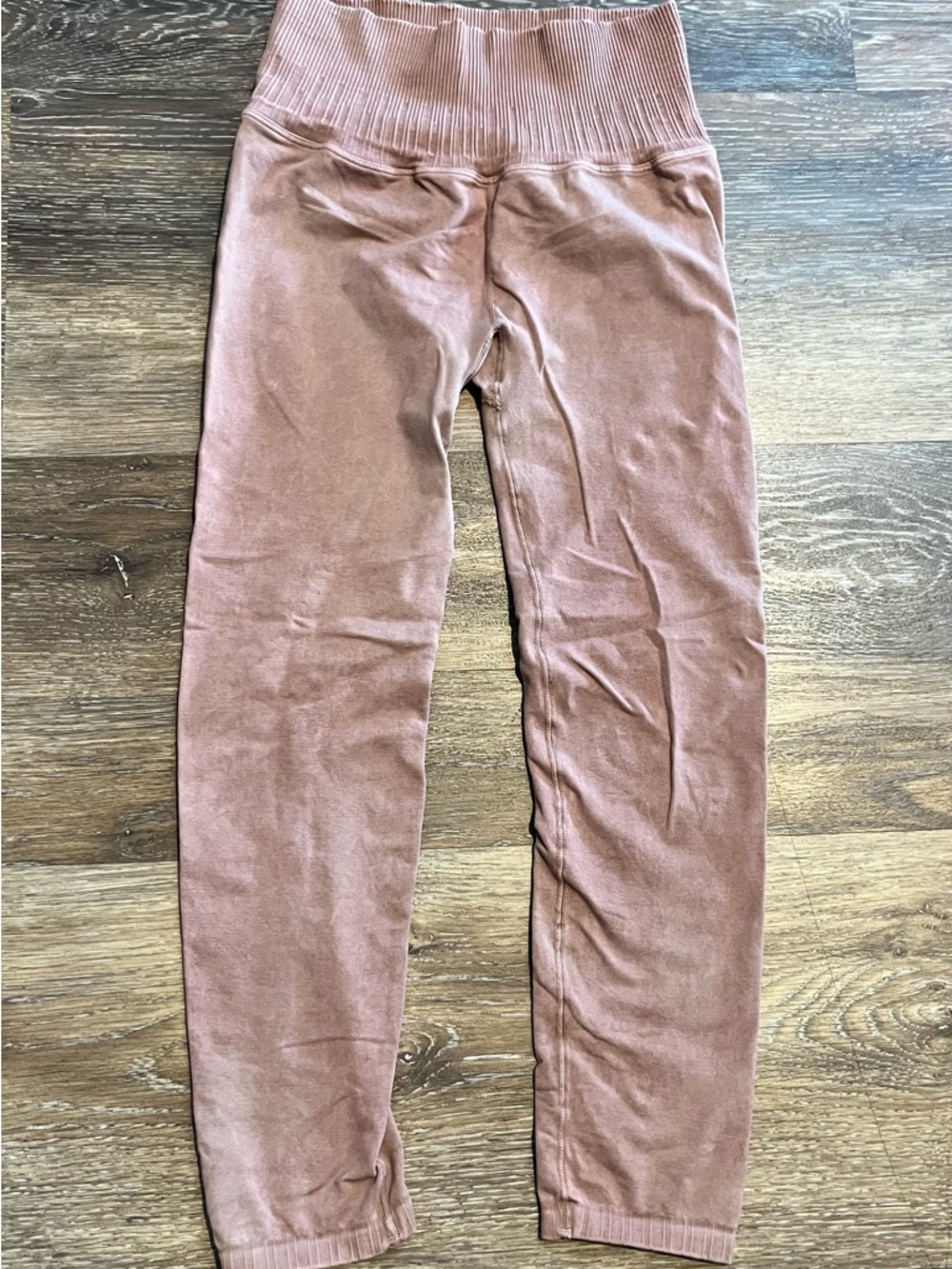 FP Movement by Free People Ribbed High-Waist Leggings in Dusty Rose